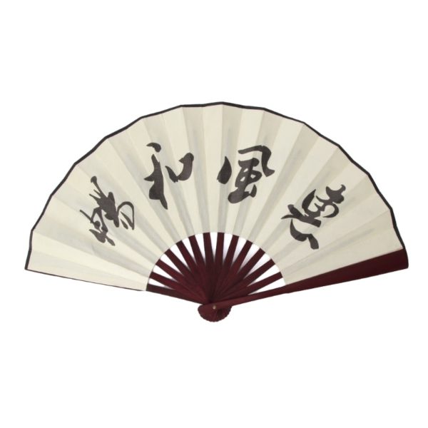 Éventail de Kung Fu en soie motifs traditionnels Kung fu éventail Accessoires arts martiaux Accessoires pour kung fu Motifs: Lettrage 2