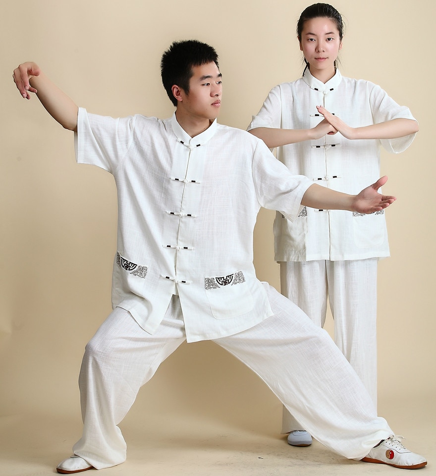 Uniforme tai chi pour hommes et femmes Tenue tai chi Tenue art martiaux Tenue kung fu a7796c561c033735a2eb6c: Blanc|Gris|Noir