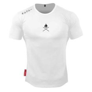 T-shirt de boxe en coton pour homme T-shirt boxe T-shirt art martiaux T-shirt karate Couleur: Blanc Taille: S
