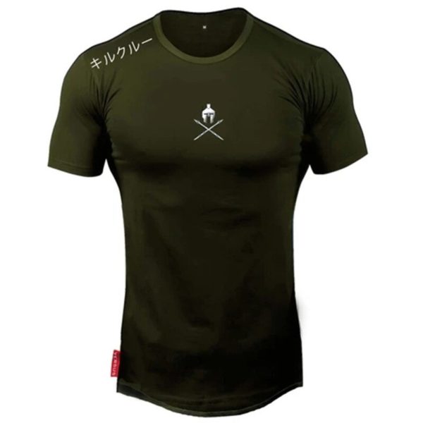 T-shirt de boxe en coton pour homme T-shirt boxe T-shirt art martiaux T-shirt karate Couleur: Vert Taille: M