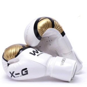 Gants de boxe professionnels en cuir synthétique Gants de boxe Accessoires boxe Couleur: Blanc Taille: M