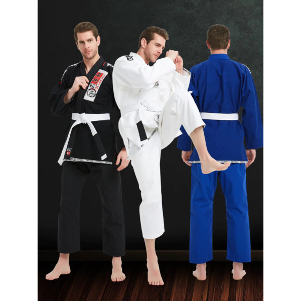 Kimono judo pour hommes Kimono judo Tenue art martiaux a7796c561c033735a2eb6c: Blanc|Bleu|Noir