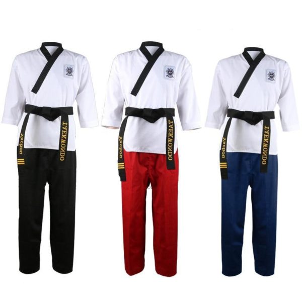 Tenue taekwondo pour débutant Tenue taekwondo Tenue art martiaux Tenue karate Tenue kung fu a7796c561c033735a2eb6c: Bleu|Noir|Rouge