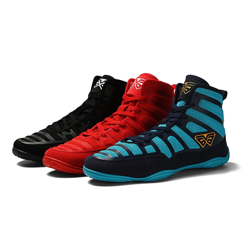 Chaussures de boxe antidérapantes Chaussure art martiaux Chaussure de boxe a7796c561c033735a2eb6c: Bleu|Noir|Rouge