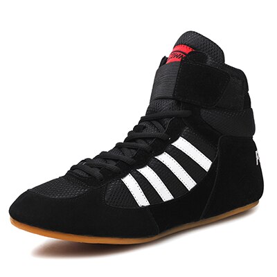 Chaussures de lutte en cuir Chaussure art martiaux Chaussure taekwondo Couleur: Noir Taille de chaussure: 40