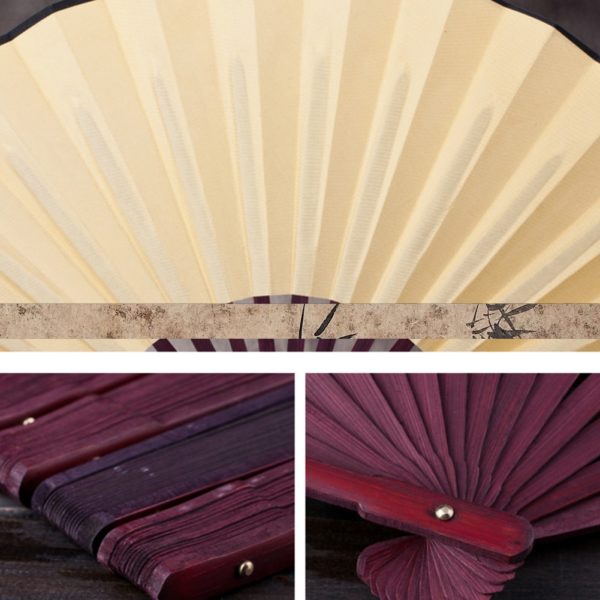 Éventail pliable en bois de bambou Accessoires pour tai chi Tai chi éventail a7796c561c033735a2eb6c: Blanc|Jaune|Noir|Rouge