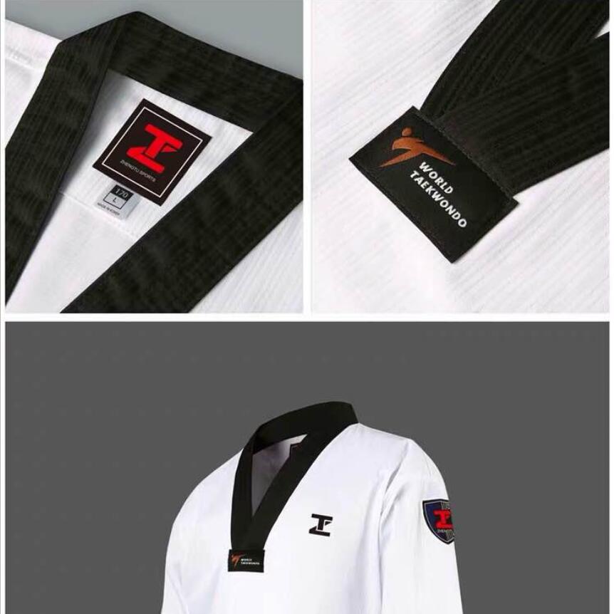 Kimono professionnel de Taekwondoen coton Tenue art martiaux Tenue taekwondo a7796c561c033735a2eb6c: white