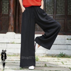 Pantalon de Kung Fu pour femme Tenue art martiaux Tenue kung fu a7796c561c033735a2eb6c: Beige|Blanc|Noir|Rose|Rouge|Vert