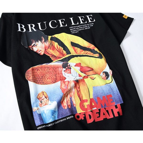 T-shirt imprime Bruce Lee T-shirt art martiaux T-shirt kung fu a7796c561c033735a2eb6c: Blanc|Noir