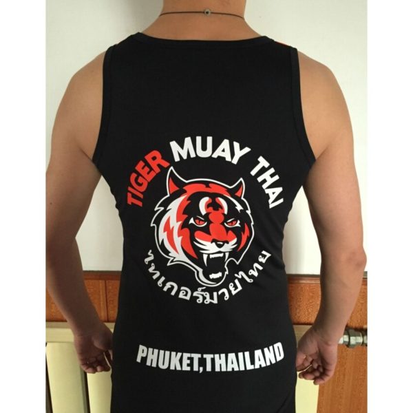 Débardeur d’entraînement Muay Thai T-shirt art martiaux T-shirt muay thai a7796c561c033735a2eb6c: Noir