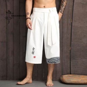 Pantalon kimono en lin Kimono judo Tenue art martiaux a7796c561c033735a2eb6c: Blanc|Bleu|Noir