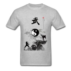 T-shirt imprimé Yin Yang en coton T-shirt art martiaux T-shirt kung fu a7796c561c033735a2eb6c: Blanc|Bleu|Gris|Jaune|Noir|Rouge|Vert|Violet
