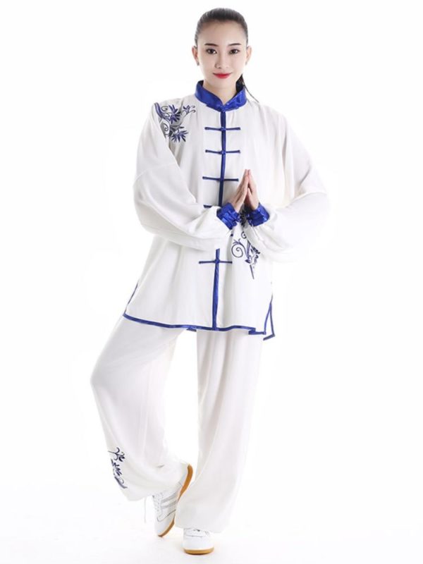 Tenue de Tai Chi brodée Tenue art martiaux Tenue tai chi a7796c561c033735a2eb6c: Bleu|Vert
