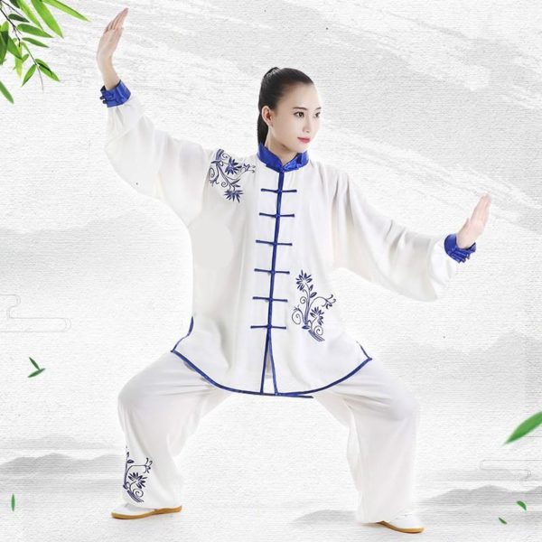 Tenue de Tai Chi brodée Tenue art martiaux Tenue tai chi a7796c561c033735a2eb6c: Bleu|Vert