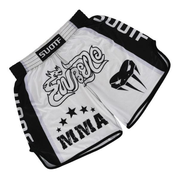 Short de Muay thai pour homme Accessoires boxe Short de boxe a7796c561c033735a2eb6c: Blanc|Noir|Rouge