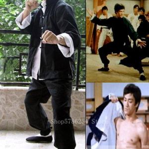 Uniforme de Kung Fu chinois traditionnel pour hommes Tenue art martiaux Tenue kung fu a7796c561c033735a2eb6c: Noir