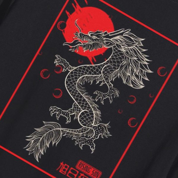 T-shirt de Kung Fu motifs de dragons T-shirt kung fu T-shirt art martiaux a7796c561c033735a2eb6c: Noir