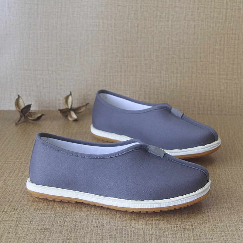Chaussons Traditionnels De Kung Fu Playwell – Toile Noire, Semelle Caoutchouc, Taille UE Standard