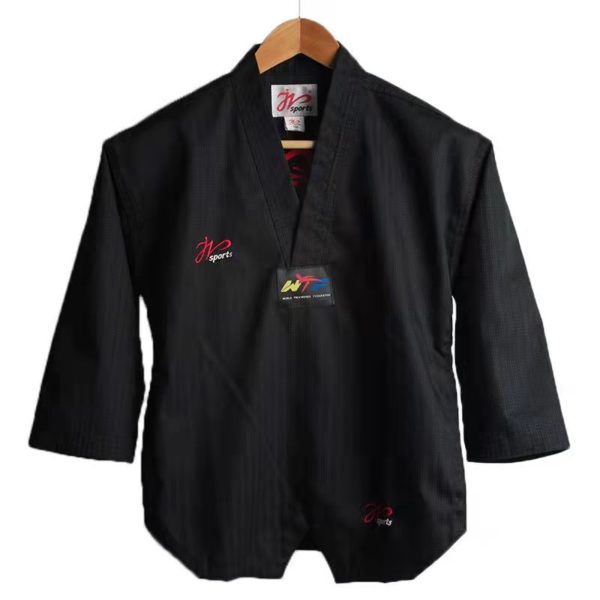 Uniforme de Taekwondo Dobok noir Tenue art martiaux Tenue taekwondo a7796c561c033735a2eb6c: Noir