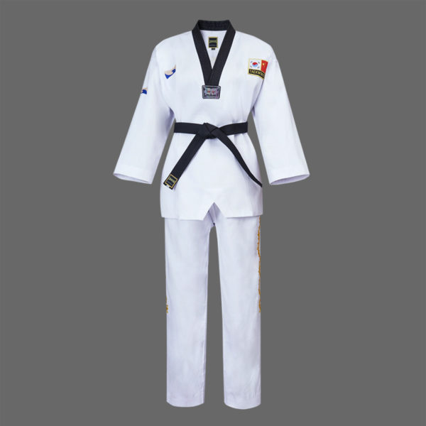 Uniforme de Taekwondo professionnel brodé Tenue art martiaux Tenue taekwondo a7796c561c033735a2eb6c: Blanc|Noir|Rouge