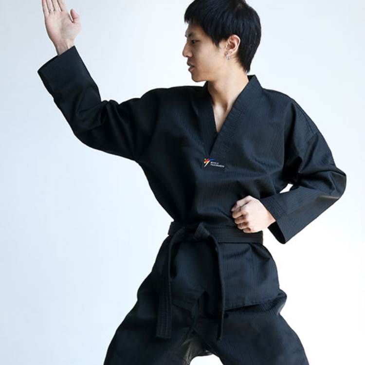 Uniforme de karaté noir en coton Tenue art martiaux Tenue karate a7796c561c033735a2eb6c: Noir|WHITE