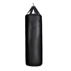 Sac de frappe noir en cuir pour le Muay Thai forme cylindre Sac de boxe Accessoires boxe Sac de frappe Boxe Thai sport: Boxe|Boxe thai|Muay thai