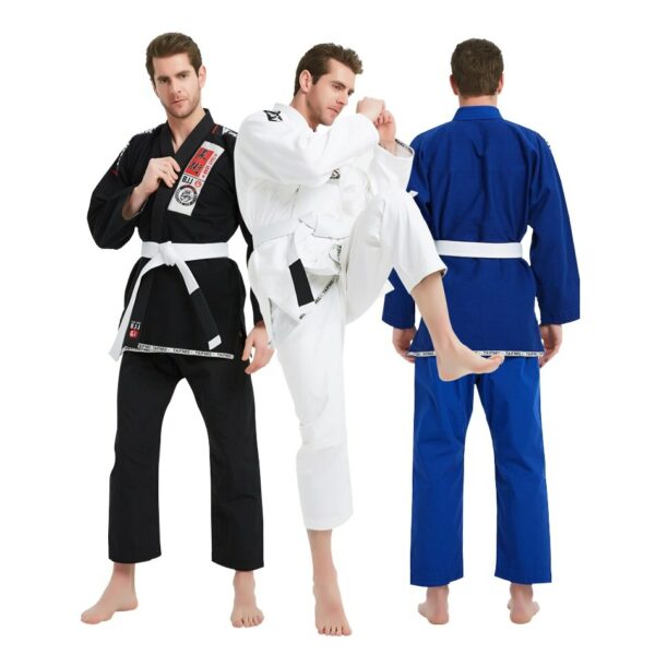 Uniforme de JJB pour hommes et femmes Kimono judo/ JJB Tenue arts martiaux a7796c561c033735a2eb6c: Blanc|Bleu|Noir
