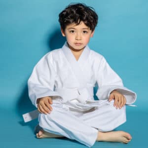 Uniforme blanc de judo épais en coton pour adultes et enfants