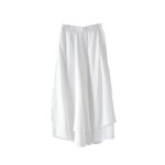 Pantalon large estival pour tai chi en soie pour femme sur fond blanc