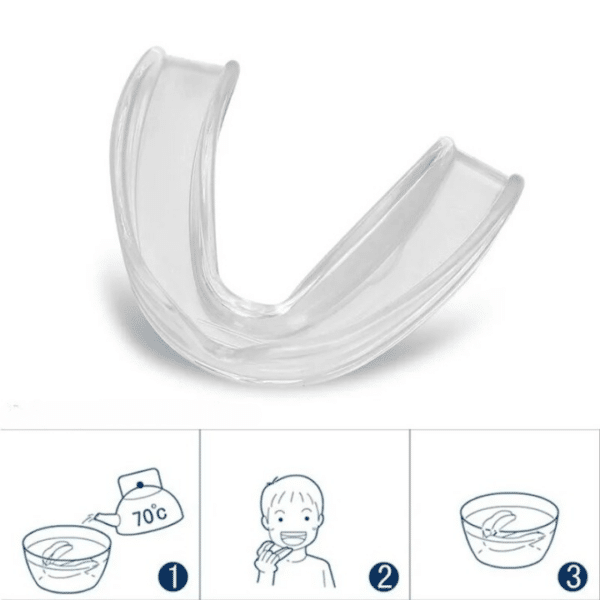 Protège-dents Simple Meister – Moulable, Pour Adultes, Avec étui Rigide Transparent – MMA, Boxe, Jiu-jitsu, Foot – Ajustement Personnalisé
