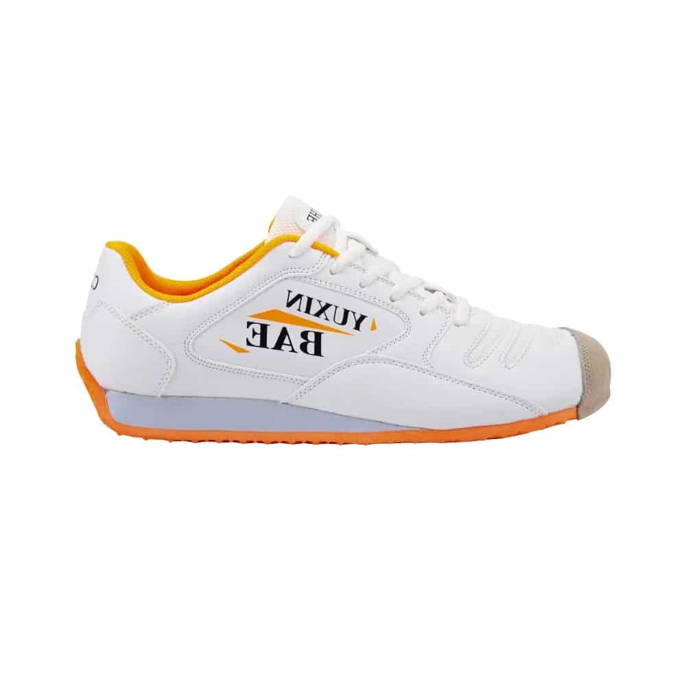 Chaussures D’Escrime Professionnelles – Antidérapantes, Respirantes, Cuir & Semelle Élastique (Blanc, Pointure 36)