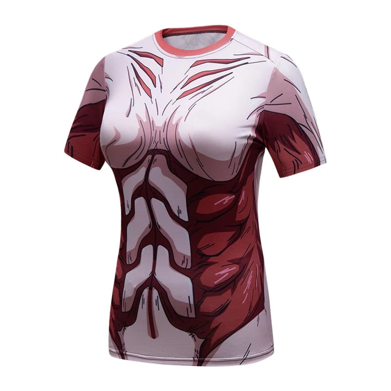 Női Rashguard Animált Effekttel és Felsőtest Izmokkal