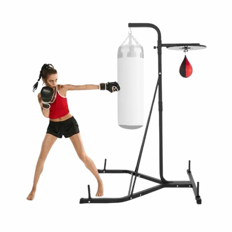 IMAYCC Punching Ball Enfants et Adultes, Sac de Boxe Suspendu Réglable en Hauteur et Pliable