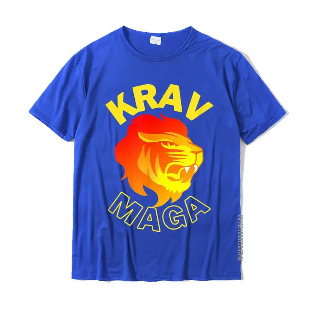 Krav Maga póló nyomtatott oroszlánnal
