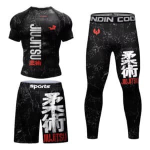 Tenue Grappling Design Jiu Jitsu sur fond blanc