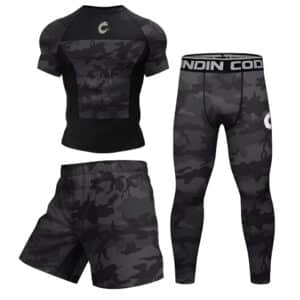 Tenue Grappling Motif Camouflage sur fond blanc