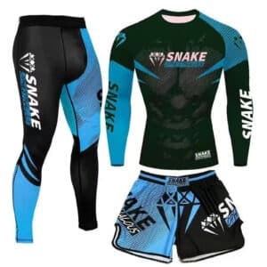 Tenue Grappling Motif de Serpent sur fond blanc