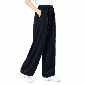 Pantalon Fluide Tai Chi Femme Large en Coton 1