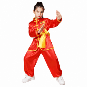 Uniforme de Kung Fu Chinois Satin Brodé Enfant 1